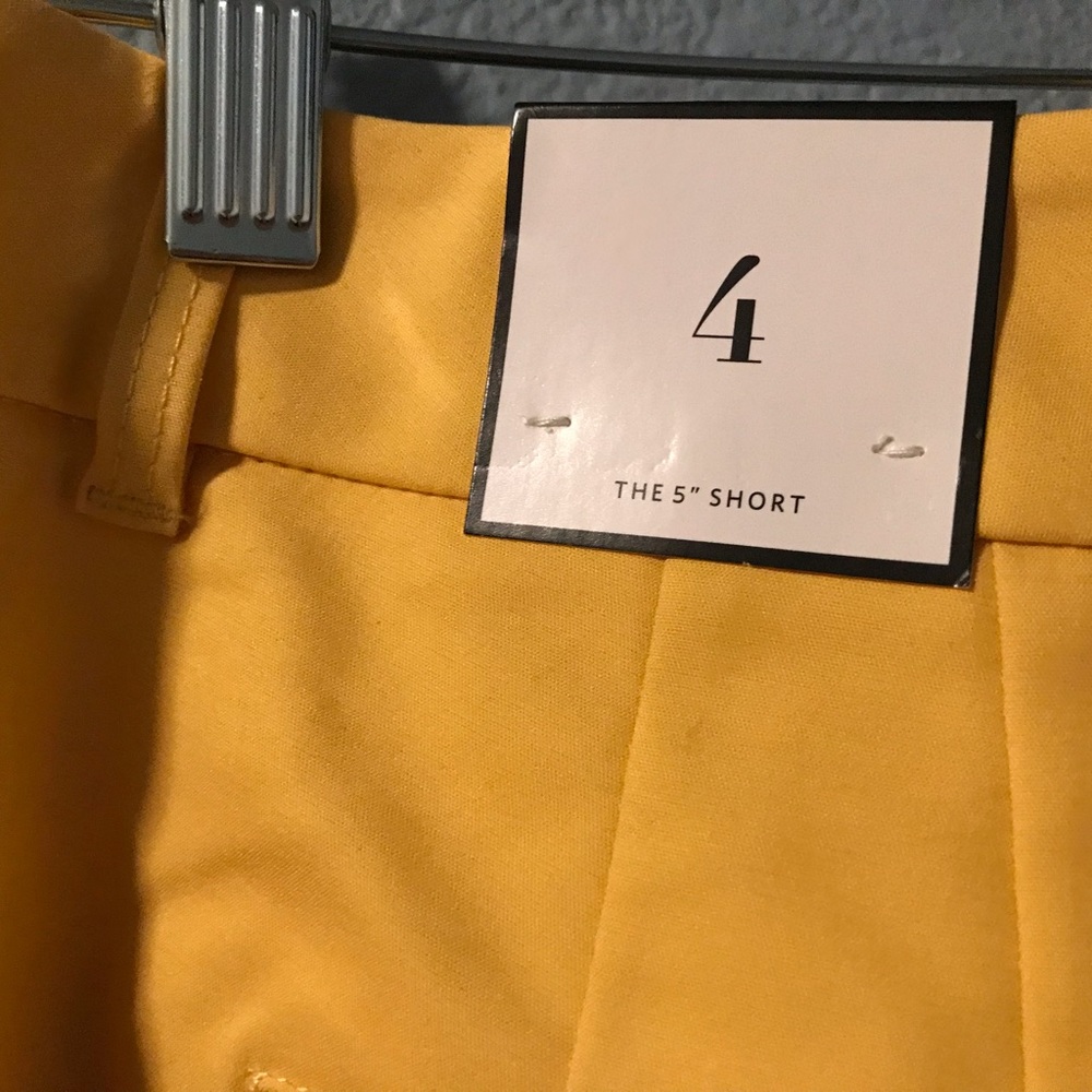 Beautiful yellow shorts.